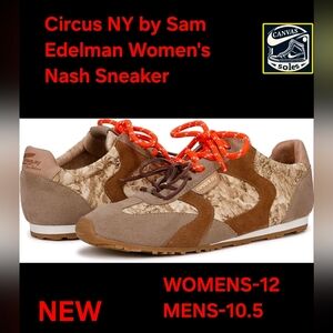 [W-12]  Circus by Sam Edelman Women's Tan and Brown Nash Sneakers